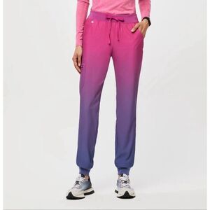 Figs Scrub Pants Joggers Zamora Ombre Pink Purple Medium Tall
